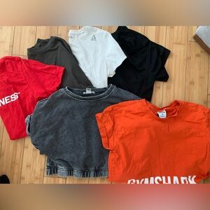 Set of 6 athletic tops women gym shirts